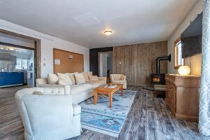 Great room seating area at The Barn