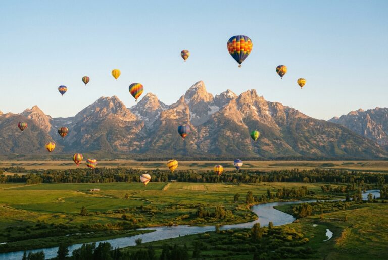 Hot Air Balloon Rides Near Driggs: Floating Over Teton Valley at Sunrise